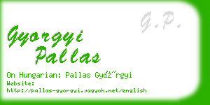 gyorgyi pallas business card